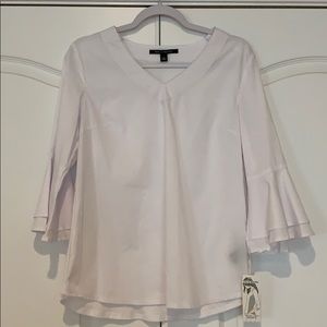 Bell sleeved white blouse
